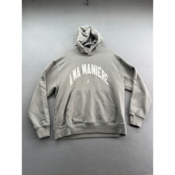 Air Jordan A Ma Maniére Hoodie Mens Large Gray Pullover Sweatshirt Jumpman
